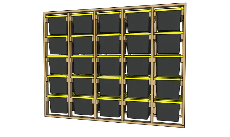 4 X 5 Custom Tote Storage Racks